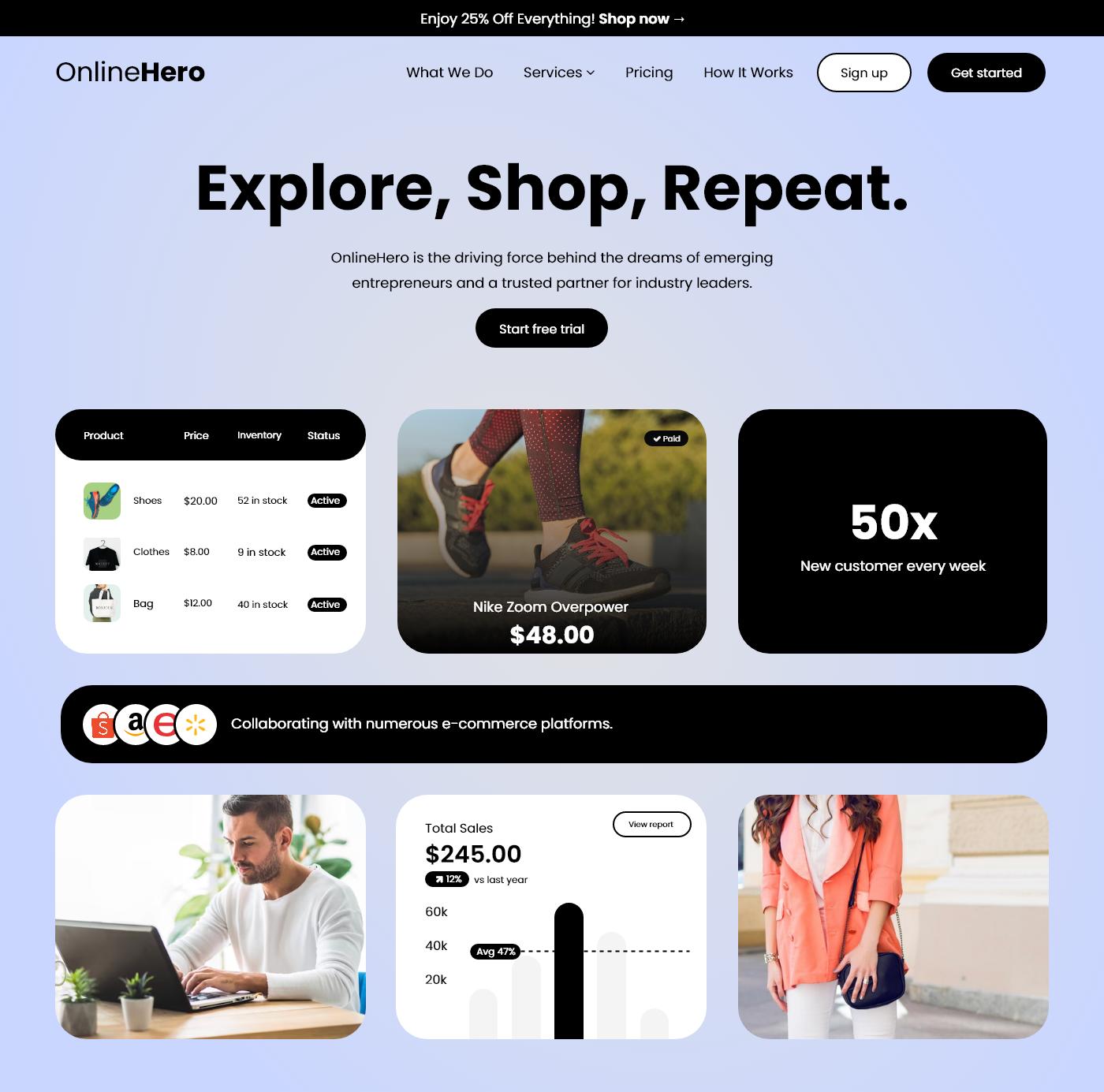 Landing page design strategy